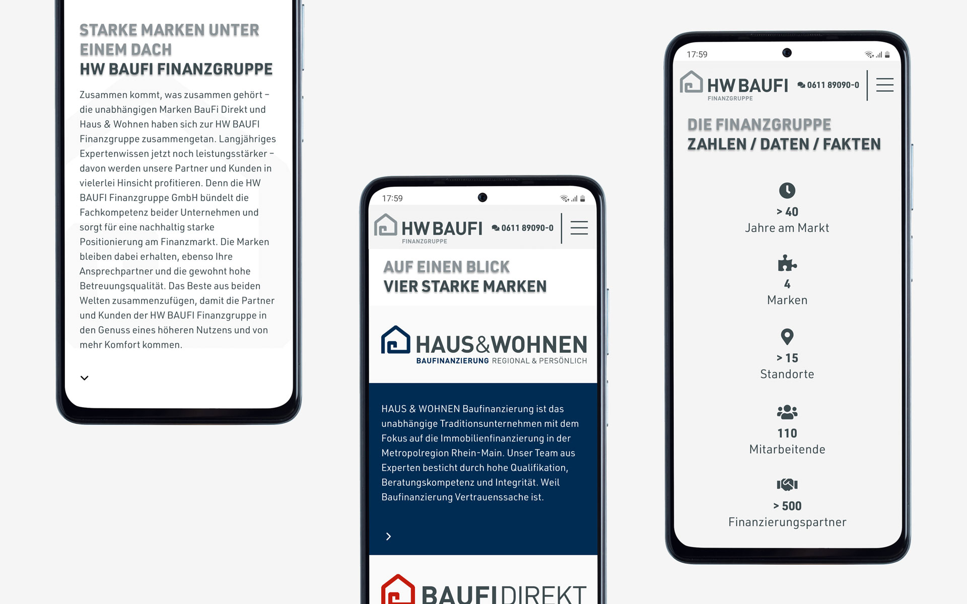 machart_hw_baufi_web_phone_2 Website HW Baufi Finanzgruppe auf Smartphone