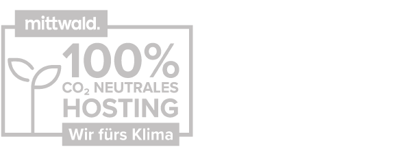 Label Mittwald C02 neutrales Hosting